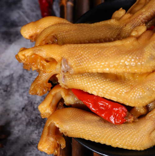 罐装泡鸭爪福建龙岩香辣泡鸭爪下洋美福建永定特产罐装追剧零食 - 图1