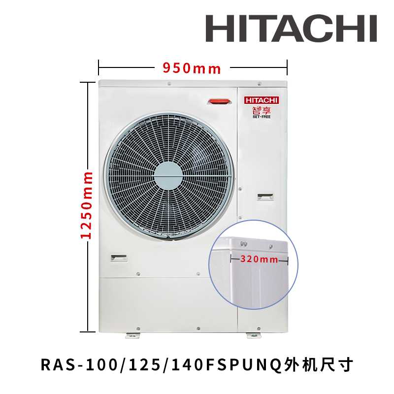 日立中央空调一拖三家用地暖智享两联供变频风管机多联机空调冷暖 - 图1