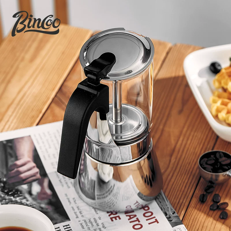 Кофейник Bincoo с двойным клапаном Mocha, кофейник, популярный, экстракция вручную, закрытая крышка, уличная фильтросная бумага, кофемашина дома
