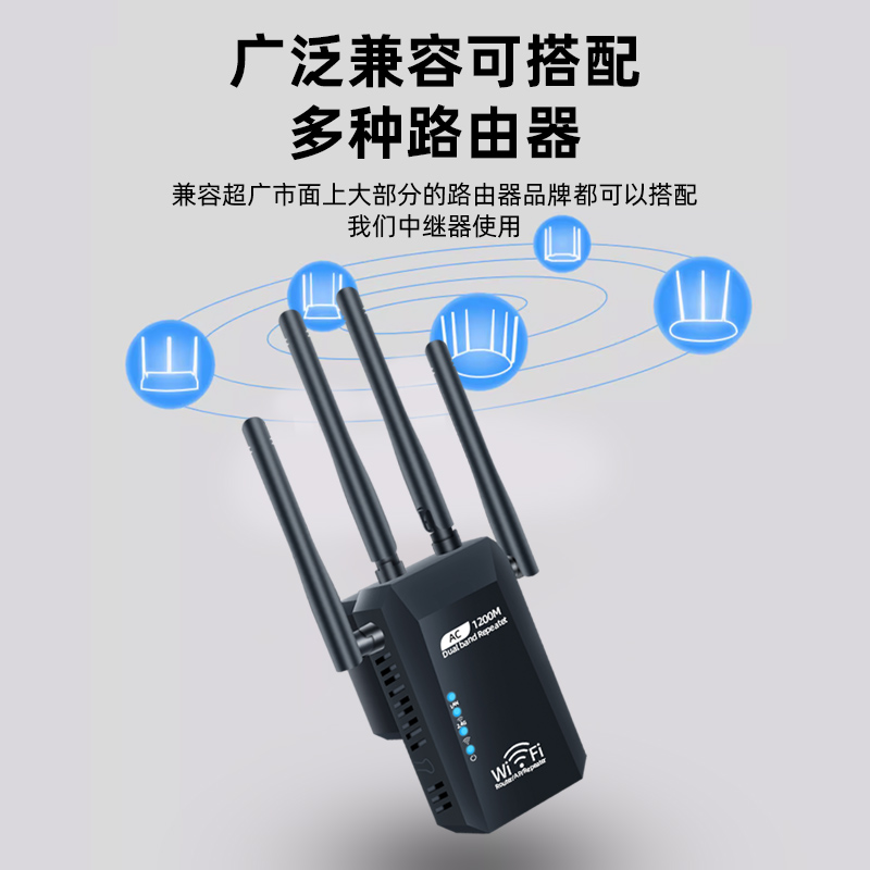 【顶配1900M双芯片】wifi信号放大器增强器无线路由器网络接收加强扩展扩大器中继器穿墙王手机电脑家用 - 图1