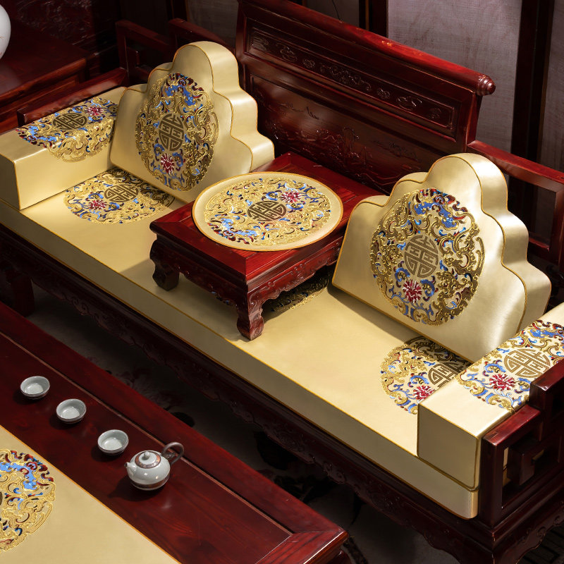 红木沙发坐垫新中式实木家具乳胶沙发垫套罩中式罗汉床五件套定制,淘宝优惠券,粉丝福利购,淘宝优惠卷