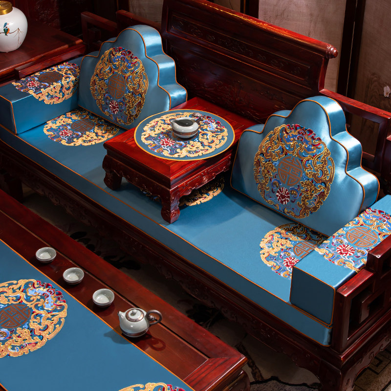 红木沙发坐垫新中式实木家具乳胶沙发垫套罩中式罗汉床五件套定制,淘宝优惠券,粉丝福利购,淘宝优惠卷