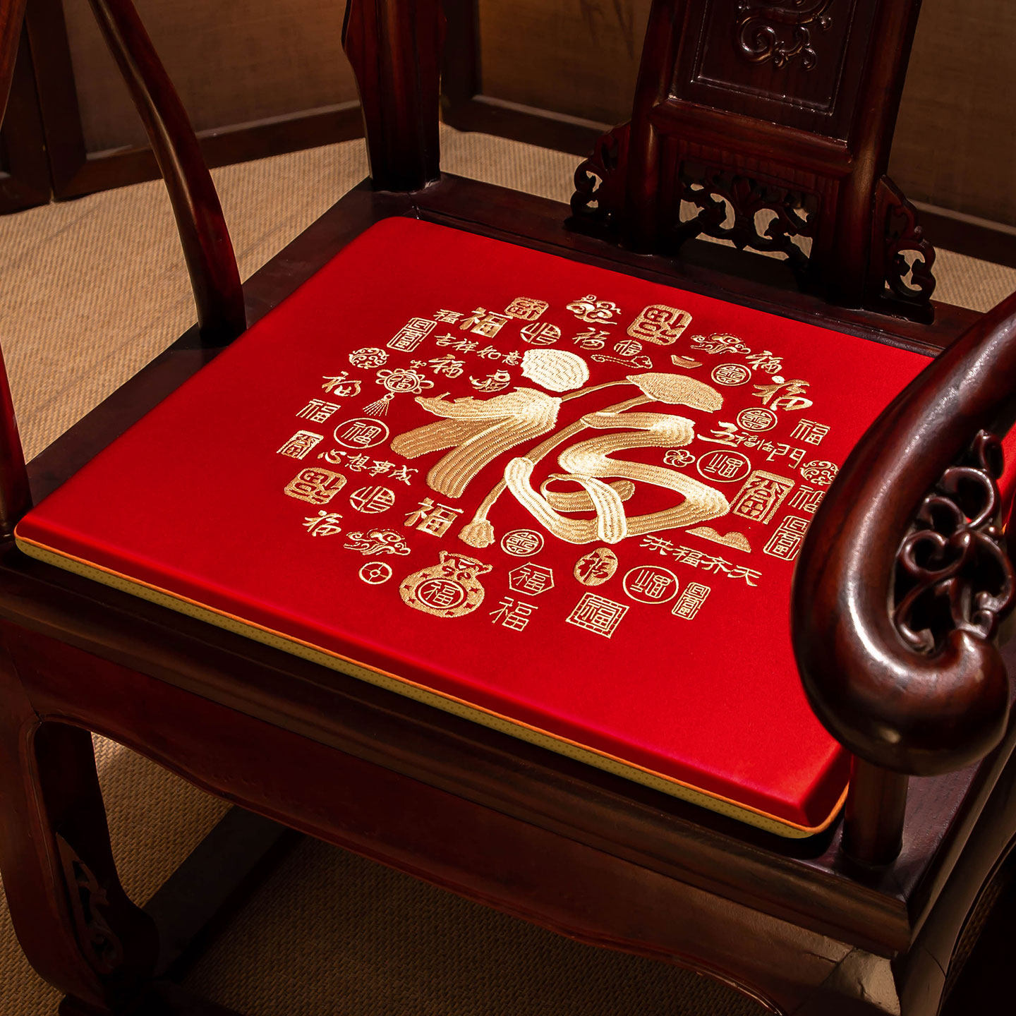 中式椅垫坐垫绣花高档红木椅子垫实木沙发坐垫茶桌圈椅太师椅座垫,淘宝优惠券,粉丝福利购,淘宝优惠卷