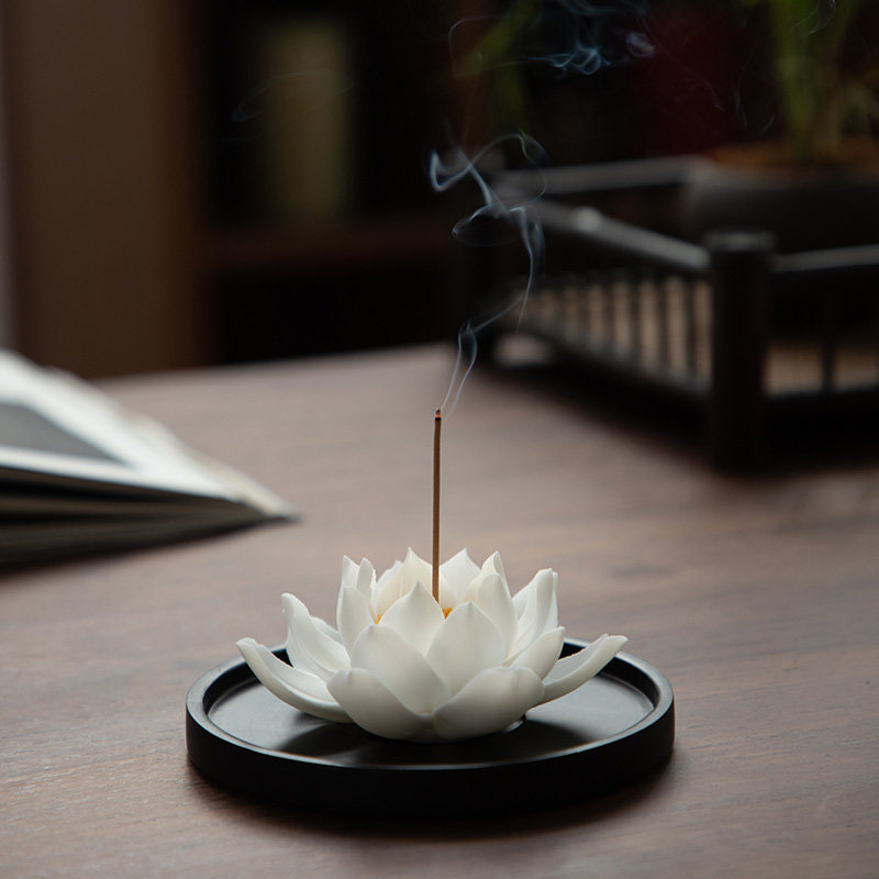 德化陶瓷瓷花摆件手工捏花牡丹扩香器中式桌面家居饰品香薰情礼品,淘宝优惠券,粉丝福利购,淘宝优惠卷