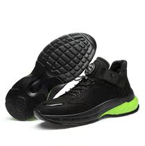 Locomotive personality New face Inron riding shoes Mens breathable Korean version of outdoor portable leather large size shoes fashion locomotive