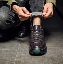 Trendy Mens Shoes Two Shoes Casual Waterproof Morbiter Riding High Cylinder New Anti Slip Single Shoe Style Outdoor Shoes Plus Suede