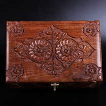 Pakistan Comeback Sculpture Flower Jewelry Box Upmarket Wood With Lock Containing Gift Box To Marry Girlfriend