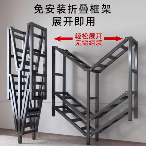 免安装折叠布衣柜家用卧室出租房全钢架结构结实耐用加厚简易衣橱 - 图3
