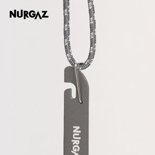 NURGAZ气罐打孔器扁气罐销毁器破罐器铝合金喷塑可挂在钥匙扣背包 - 图0