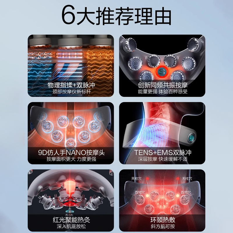 母亲节礼物SKG颈椎按摩器G7PRO尊贵肩颈部按摩仪物理推揉护颈正品 - 图1