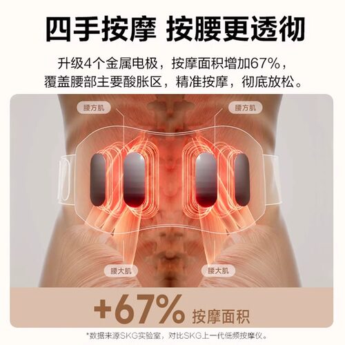 七夕礼物SKG腰部按摩仪腰部按摩器K5二代护腰带暖腰腹腰椎暖宫 - 图2