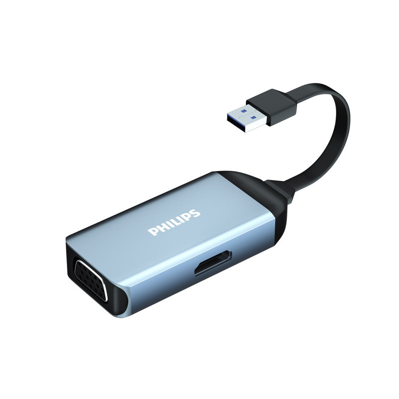 Philips usb3.0 to hdmi interface vga converter HD head computer host notebook audio and video