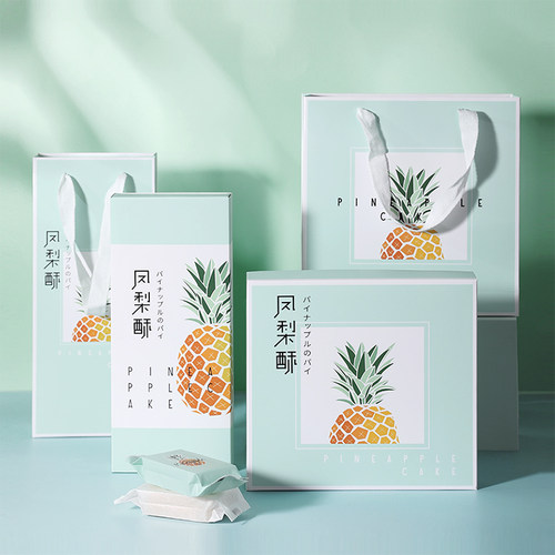 凤梨酥包装袋50只加厚棉纸机封袋长条个性创意凤梨酥包装袋子礼盒 - 图3