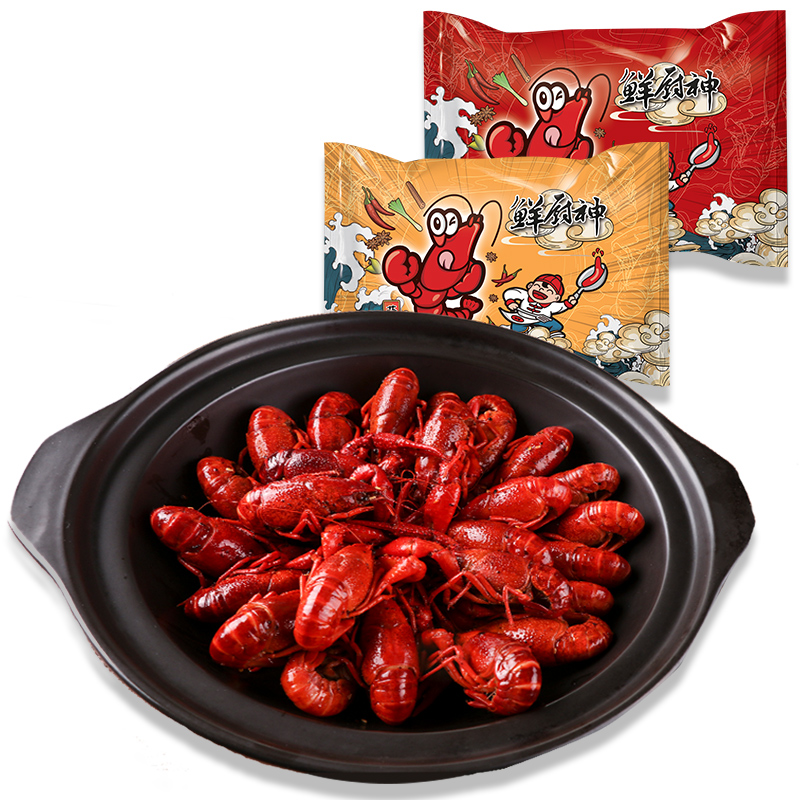鲜厨神旗舰店【5月新虾】盱眙麻辣十三香小龙虾蒜蓉加热即食4-6钱2斤 活虾现做0