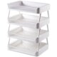 Multi-layer kitchen storage rack with multi-layer stackable side dishes