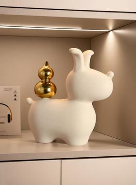 新中式桌面玄关办公室招财摆件家居客厅酒柜电视柜装饰品乔迁礼物