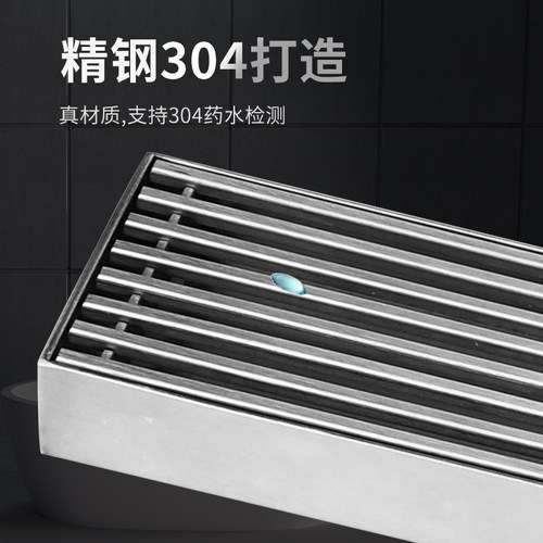 厂家包邮淋浴房侧排长条形地漏304不锈钢防臭防虫大排量水可定制 - 图0