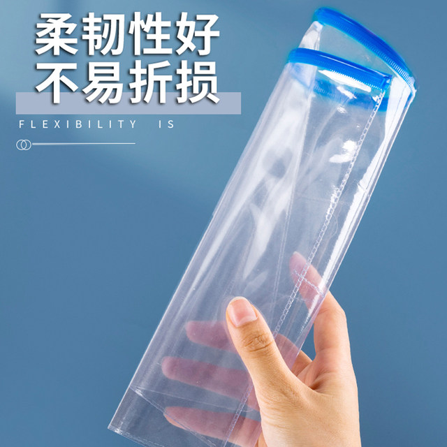 Large A3 file bag transparent waterproof zipper