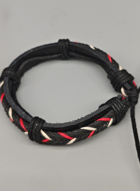 复古嘻哈多层编织手链抽绳可调节个性民族风网红学生平价欧美手环