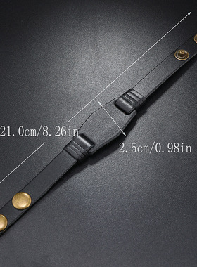 欧美复古饰品真皮手链朋克手环跨境编织男士牛皮手链