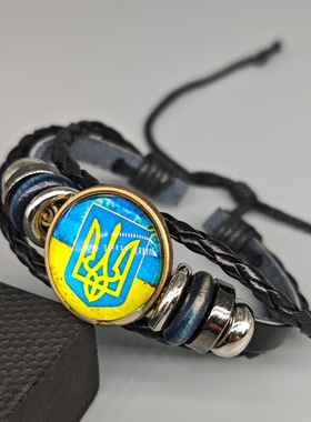 简约时光宝石皮革手链编织手环