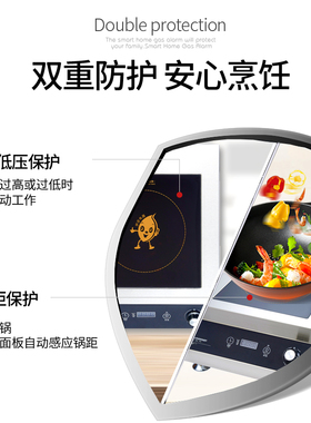 普来旺大功率猛火爆炒双头电磁炉