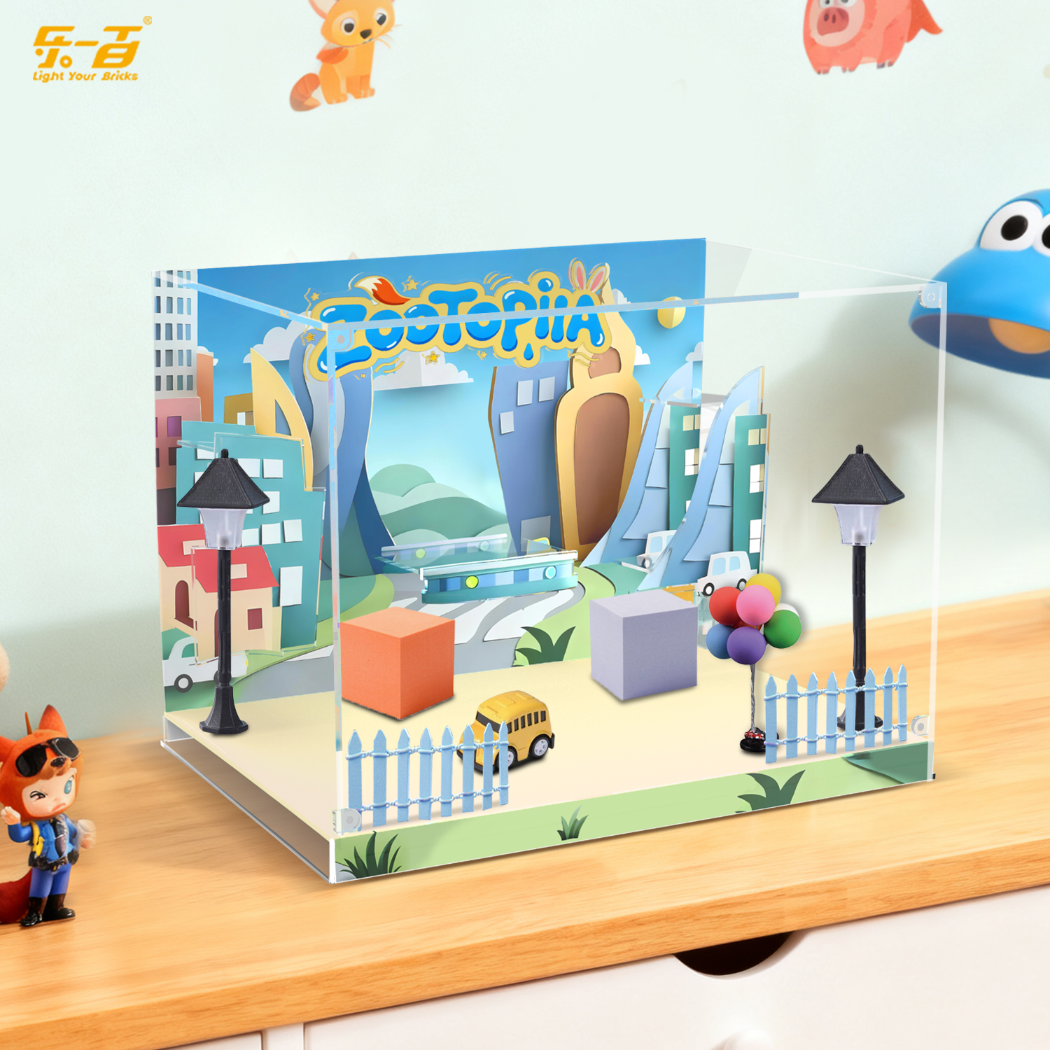 Le 100 applicable Bubble Mart MOLLY Zootopia joint series figure storage display box