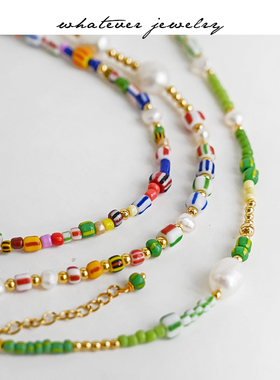 whatever原创手工小众巴洛克珍珠