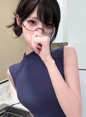 网红日系isn半框金属眼镜架女