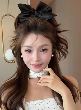 超大号蝴蝶结丸子头的抓夹神器发饰2025新款高颅顶头发发夹头饰女