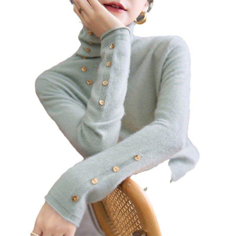 秋冬季高端羊绒衫女洋气内搭2025新款覆古堆堆领加厚长袖针织上衣,淘宝优惠券,粉丝福利购,淘宝优惠卷