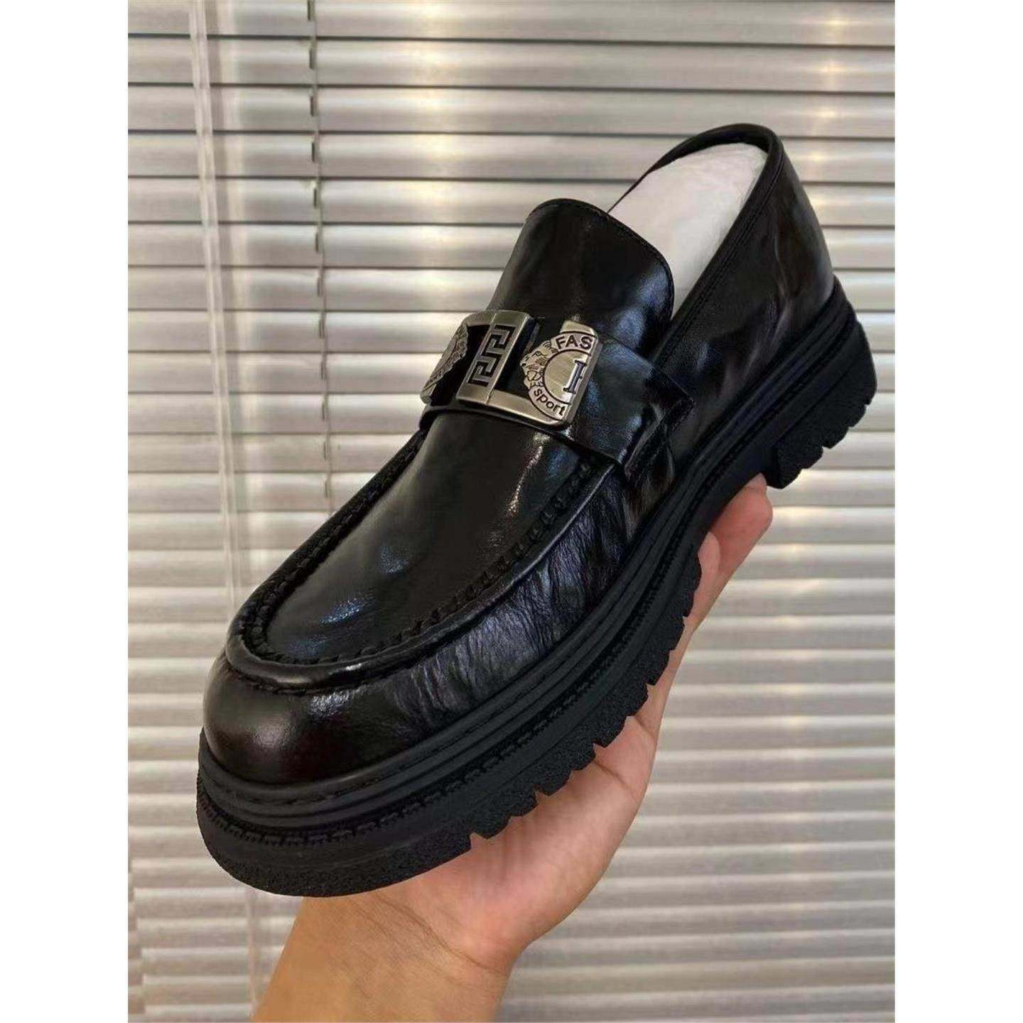 男鞋冬季2026新款纯牛皮休闲豆豆鞋男士软底潮流百搭帅气商务皮鞋,淘宝优惠券,粉丝福利购,淘宝优惠卷