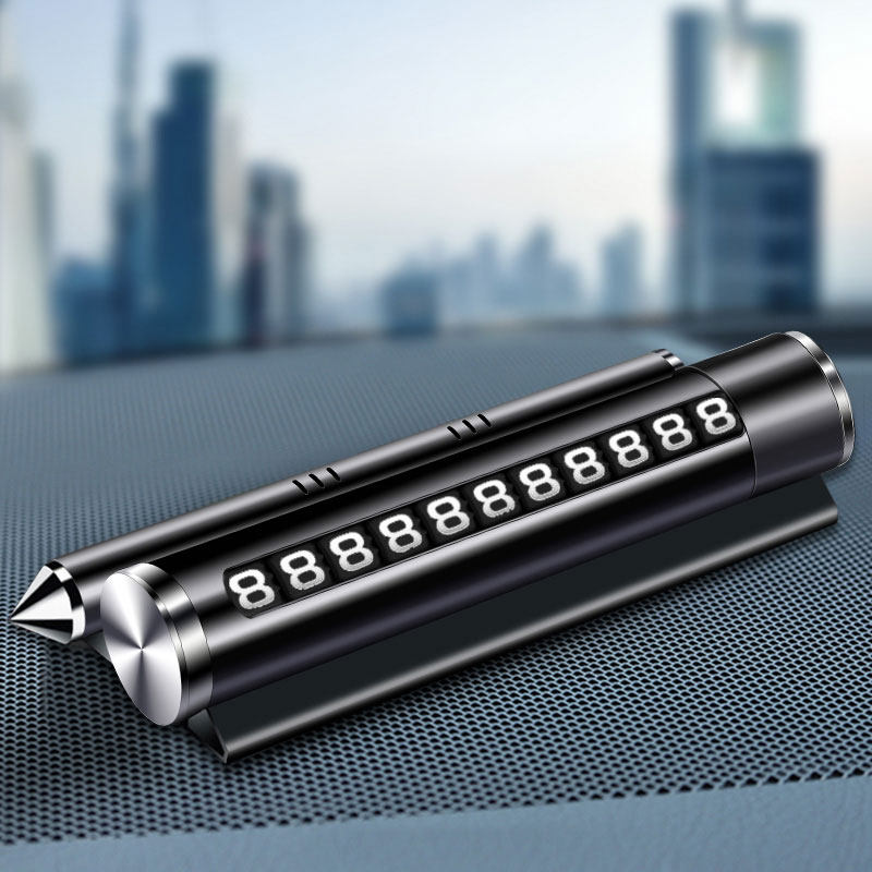 汽车多功能挪车电话号码牌高档临时移车停车牌创意摆件车载安全锤,淘宝优惠券,粉丝福利购,淘宝优惠卷