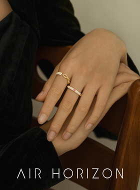 AIR-HORIZON女金属开口戒戒指潮