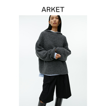 ARKET Womens Clothing Wool Blend Casual Tandem Hat-Knitted Sweater Sweater 2023 Autumn Winter New 1197528001