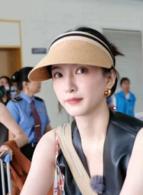 花少江疏影同款空顶帽子防晒遮阳