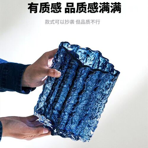 ins风高级感家用轻奢水培花瓶玻璃透明插花玫瑰鲜花客厅餐桌摆件 - 图0