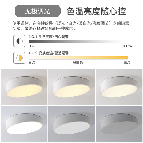 灯量简约现代led吸顶灯创意客厅灯卧室灯具餐厅书房灯公寓房间灯 - 图2
