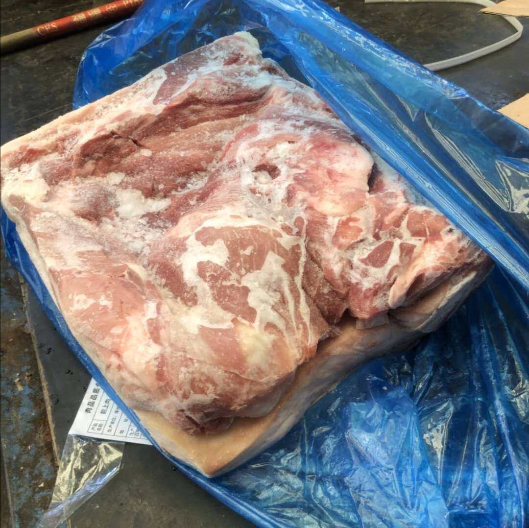 新鲜冷冻大块后五花肉生肉整块非纯五花肉生猪烤肉20斤装广东包邮