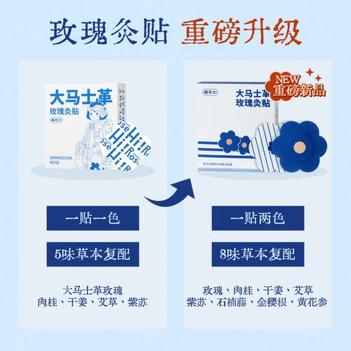 【新品首发】真不二大马士革玫瑰灸艾灸贴暖宫姨妈发热贴肚脐贴-图1