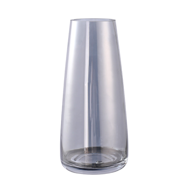 北欧轻奢玻璃花瓶透明富贵竹玫瑰百合干花插花瓶客厅家居装饰花器 崇卉景之硕专卖店