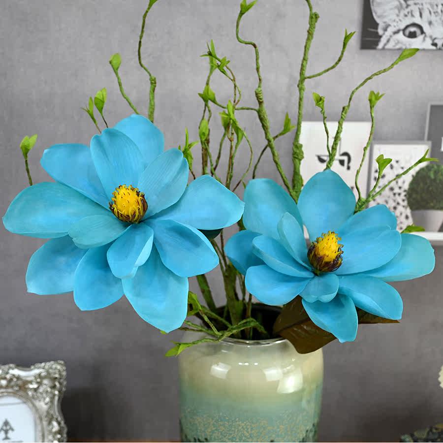 玉兰花仿真兰花室内家居装饰摆件高档PU手感单支插花电视柜落地花,淘宝优惠券,粉丝福利购,淘宝优惠卷