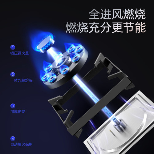 志高家用燃气双灶天然气燃气灶具嵌入式定时液化气煤气灶猛火炉具 - 图1