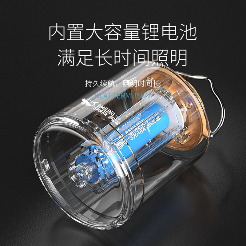 led充电户外露营灯夜市帐篷地摊灯 crispi微笑鲨营地灯/帐篷灯