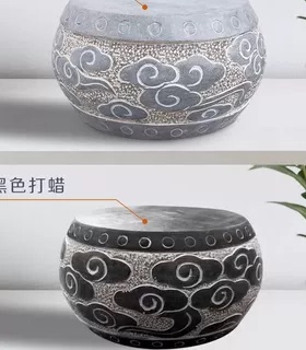 青石柱墩底座柱顶石庭院石墩子柱脚石雕石柱础垫基石空心柱皮圆墩