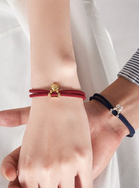 大英博物馆巴斯特系列安德森萌猫拥抱手绳情侣双层手链情人节礼物