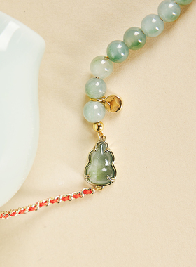 大英博物馆东方梦境系列翡翠葫芦红绳手链女生手串珠链生日礼物