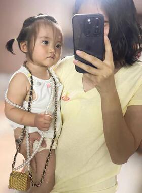 博主二 粉黛珠华石榴石多宝金刚杵手链 新中式虎眼石水晶手串