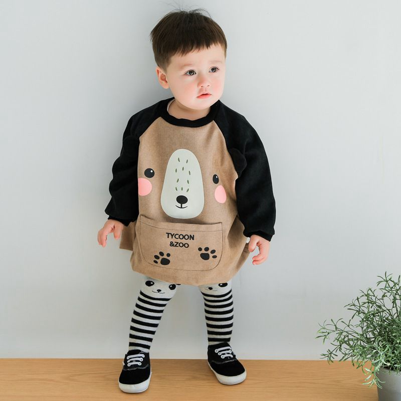 Baby's cute autumn and winter waterproof outer wear foreign style blouse