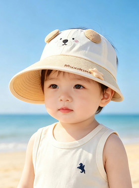 宝宝帽子春夏天空顶帽可爱卡通男
